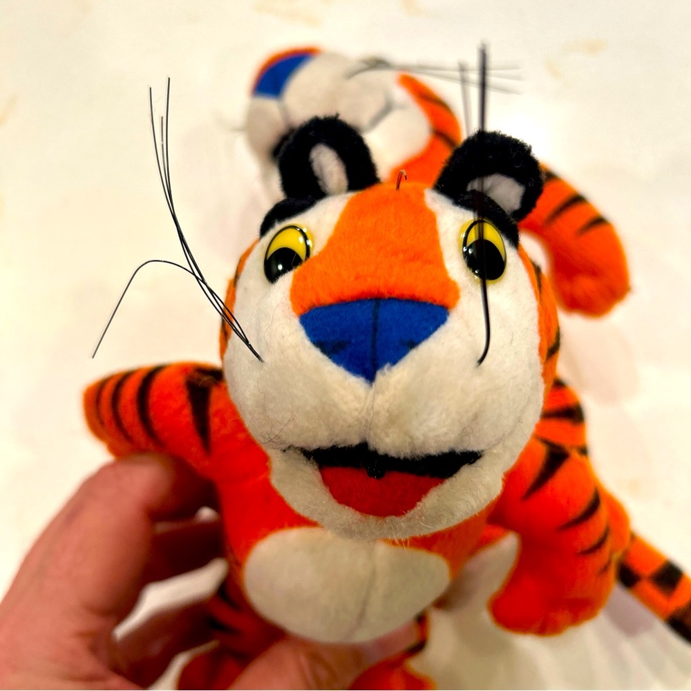 (2) Tony the Tiger Plush 8" Kelloggs Frosted Flakes Stuffed Animal Toy Vintage